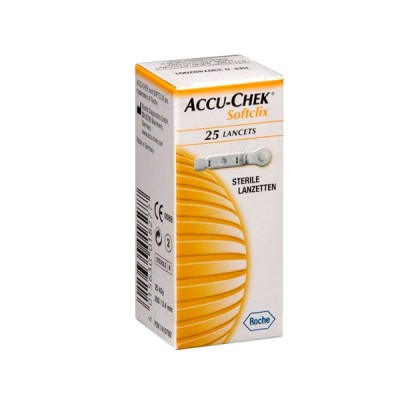 ACCUCHEK SOFTCLIX LANCETAS 25 U